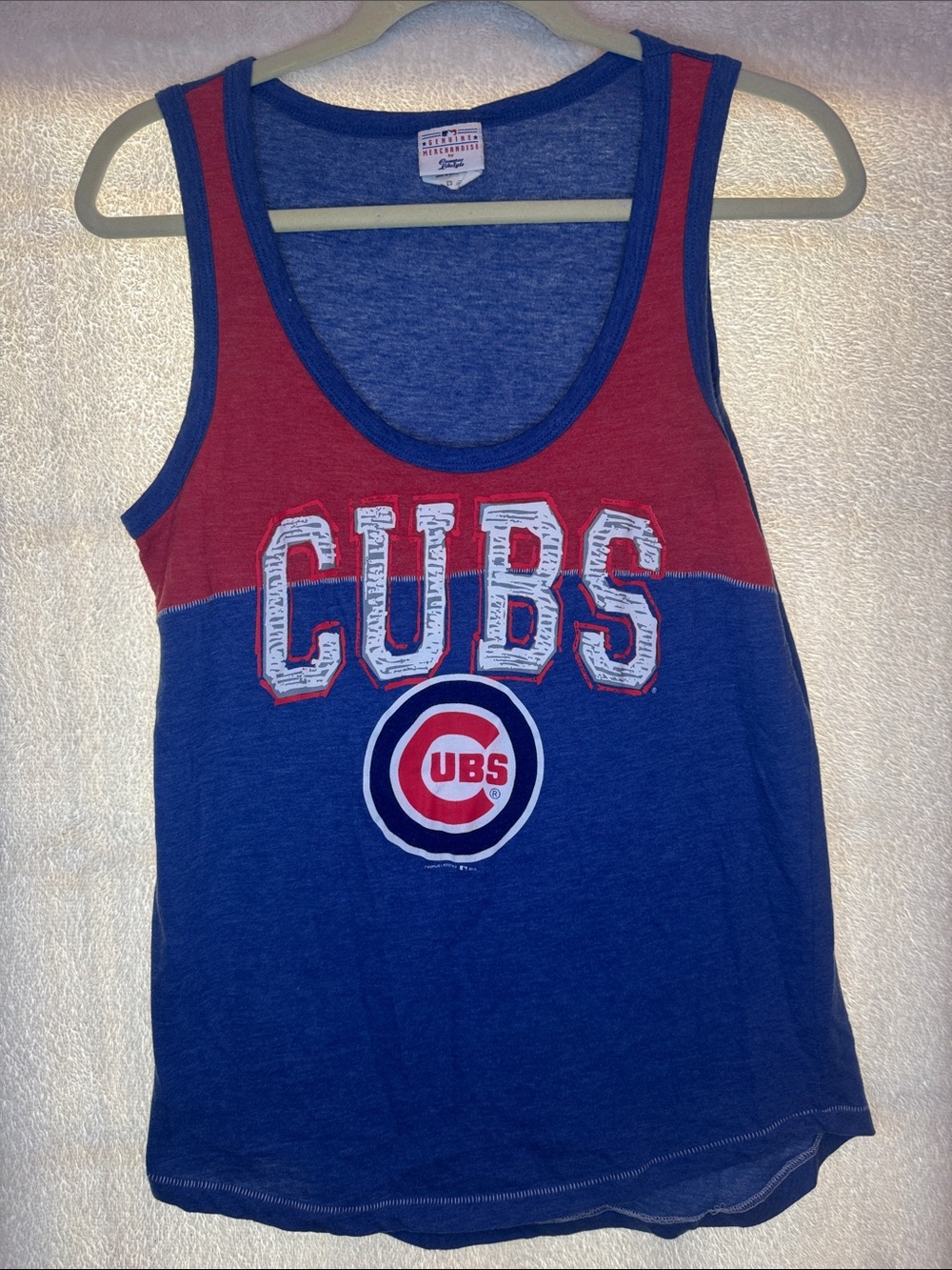Chicago Cubs Women's Colorblock Tank Top - Blue & Red